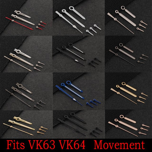 MUZHI Uhrenzeiger VK63-Serie, 6 Zeiger, C3, grün leuchtend, Quarzwerk, Roségold, Unisex - Bild 1