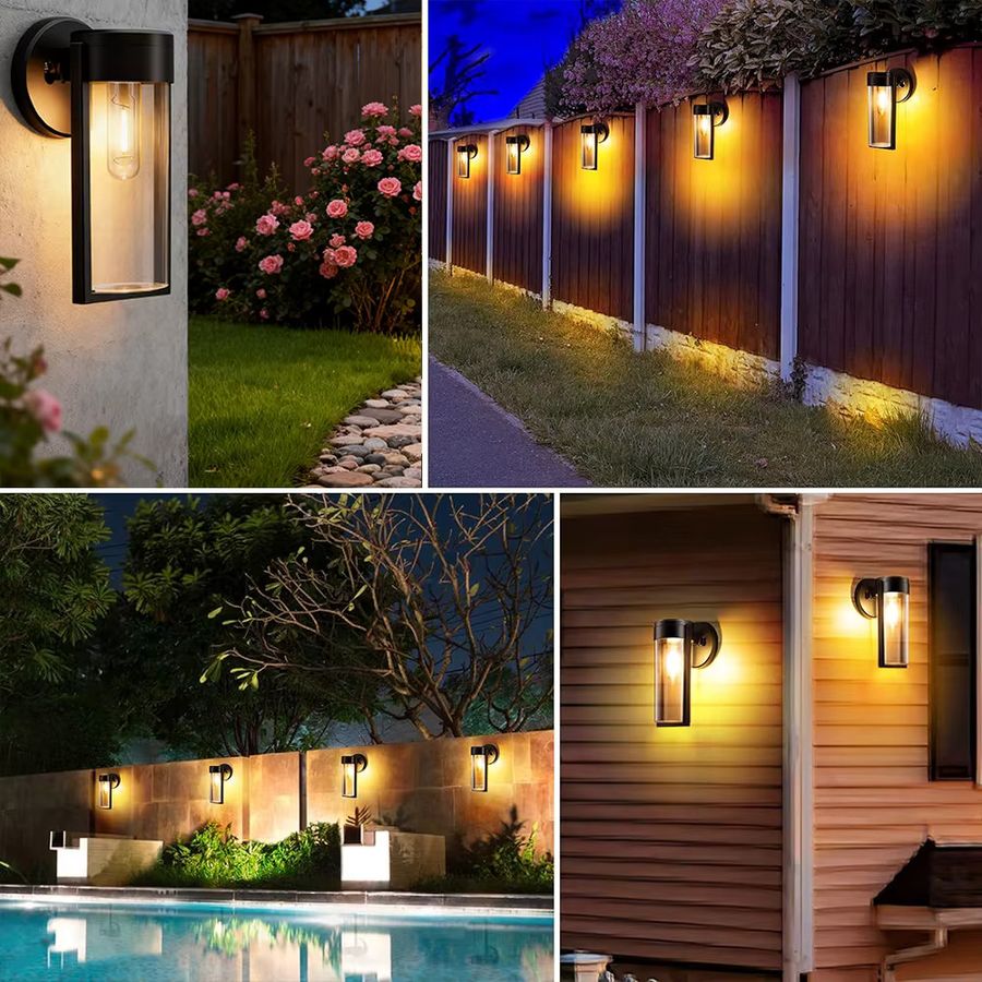 GOTOBE LED Solar Außenwandlampe Wasserdicht mit Lichtsteuerung für Garten, Zaun und Veranda - Bild 6