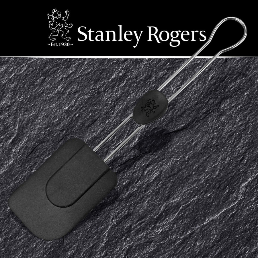 Stanley Rogers Teigschaber aus Silikon und Edelstahl in Schwarz und Silber, Länge: 26 cm - Bild 2