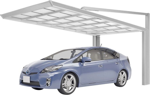 Ximax Carport Miro Next Typ 2351 Typ 60 in Stahl-Look mit Polycarbonatplatten, Farbe: Silber/Grau, B/T/H: 515 x 233 x 210 cm - Bild 1