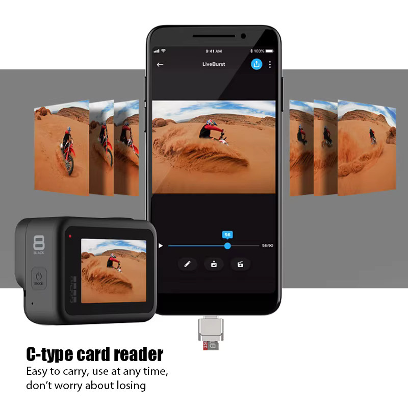 Mrgabwte USB-C auf Micro-SD Adapter OTG Kartenleser in Schwarz für Handys, Laptops und MacBooks - Bild 5