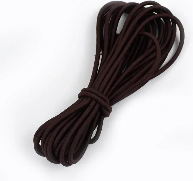 Meetee Elastikband rund aus Polyester, mehrfarbig, Durchmesser: 4 mm, Länge: 20 m (4 Rollen) - Bild 1