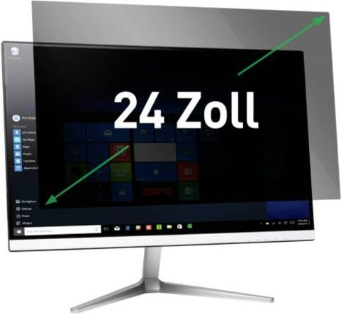 Leitz Blickschutzfilter für 24 Zoll Monitore, Bildformat 16:9, Schwarz - Bild 1