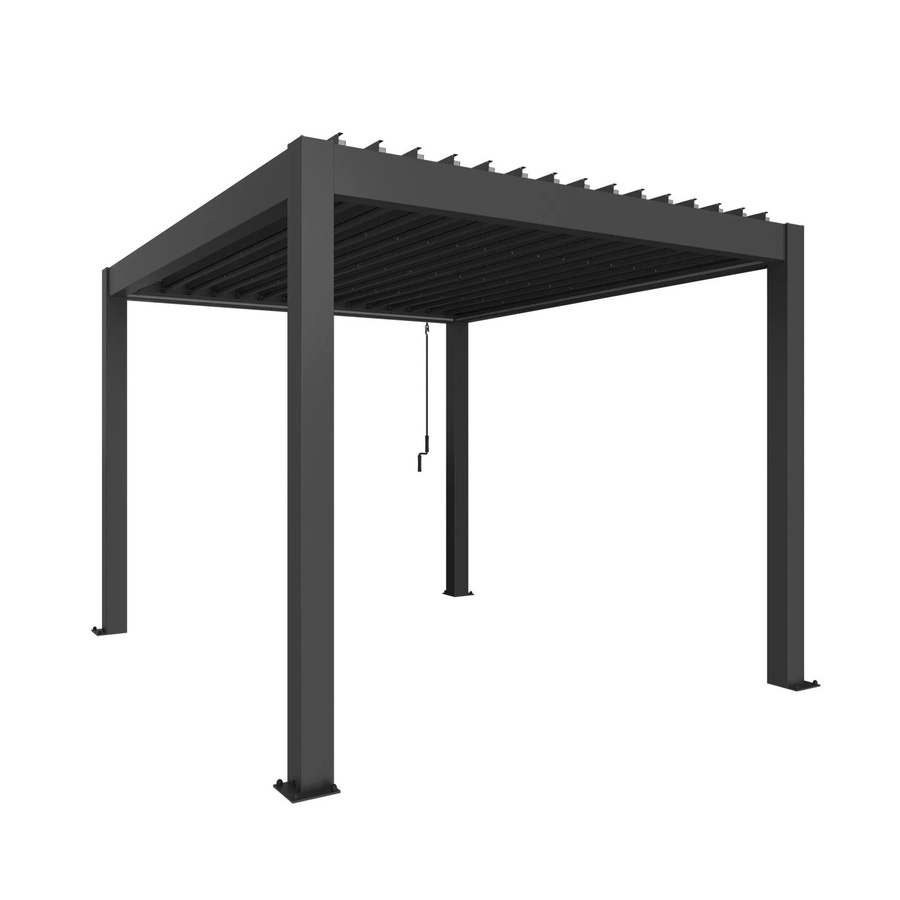 Biohort Pergola modern aus Stahl in Dunkelgrau-Metallic, B/H/T: 367,5 x 264 x 312 cm - Bild 2