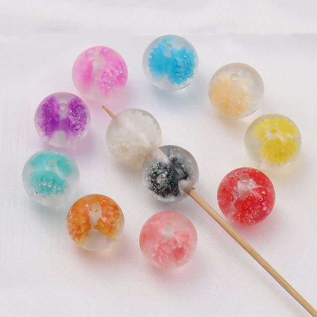 NASSBORO Perlen, Acryl, Gänseblümchen, Bunt, 16 mm - Bild 1