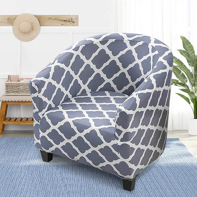 S-EMIGA Club-Stuhl-Schonbezug für Sessel im amerikanischen Stil, elastischer Wannenstuhl-Bezug aus Polyester und Elasthan, Universalgröße - Bild 2