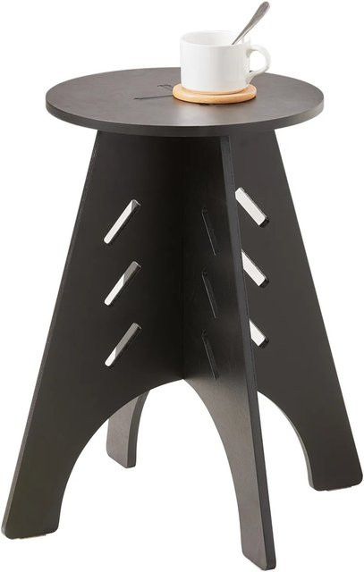 SoBuy Beistelltisch HFBT01-K-SCH in Schwarz mit Zapfenverbindungen aus Holz, B/T/H: 30,5 x 30,5 x 48,5 cm - Bild 1