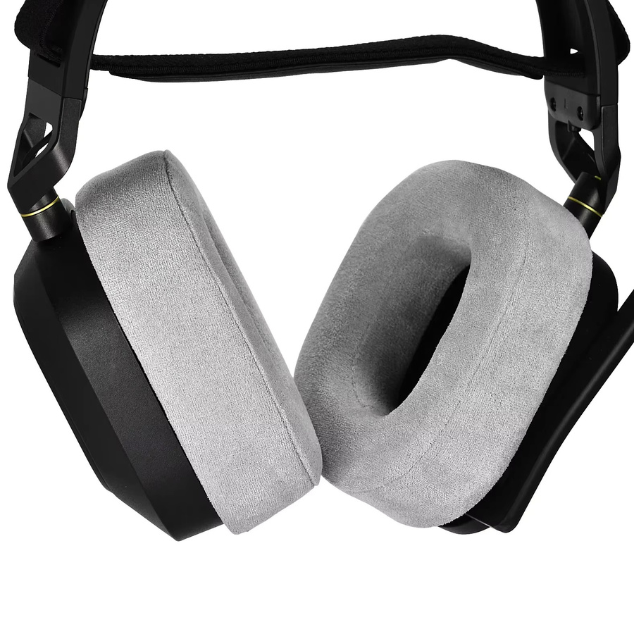 YAYINCC Ersatz-Ohrpolster mit Schnalle für Corsair HS80 RGB, Kunstleder, verdickt, Farbe: Grau - Bild 4