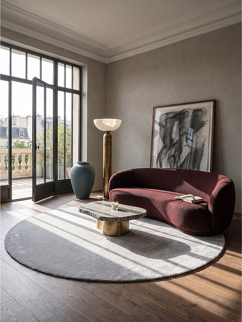 Hochflor Teppich Kadima Design von ALDAN in Grau, B/B: 160 x 160 cm - Bild 1
