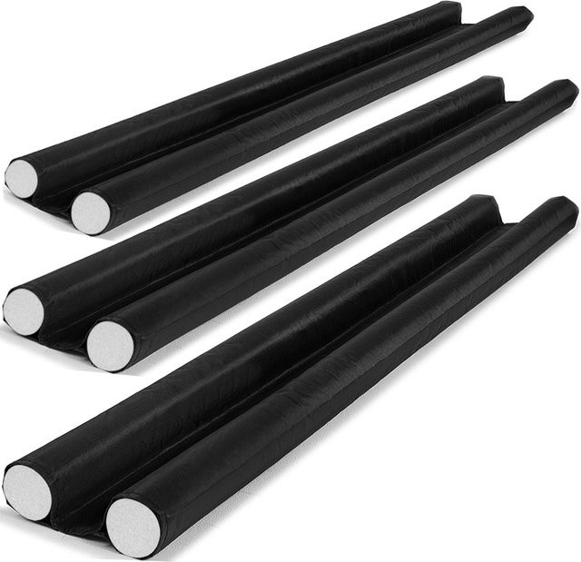 monzana Zugluftstopper 3er-Set in Schwarz, Länge: max. 95 cm - Bild 1