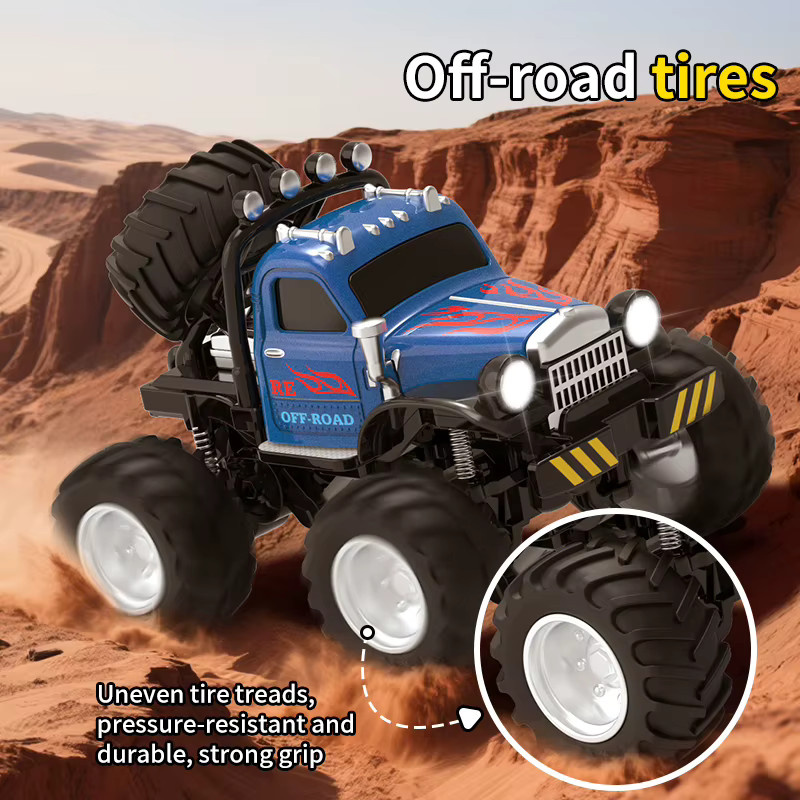 Mini RC Truck mit Anhänger, Modell Autos Spielzeug, 1:64, Metall - Bild 4