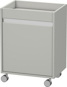 Duravit Rollcontainer Ketho in Betongrau matt mit Tür rechts, B/T/H: 50 x 36 x 67 cm - Bild 1