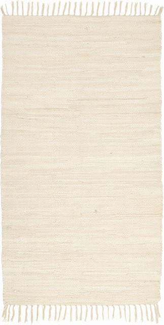 Mömax Fleckerlteppich Julia 2 in Creme und Beige, gewebter Baumwollteppich, B/T: 70 x 130 cm - Bild 1