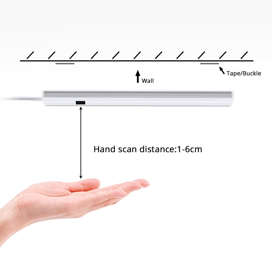 MALITAI USB LED Lichtleiste mit COB-Streifen und Bewegungssensor aus Aluminium, Farbe: Silber, B/T/H: 30 x 0 x 0 cm - Bild 3