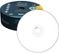 MediaRange DVD-R Rohlinge MR407, 4,7 GB, 120 min, 16-fache Schreibgeschwindigkeit, bedruckbar mit Inkjetdruckern, 25 Stück Spindel, weiß - Bild 1