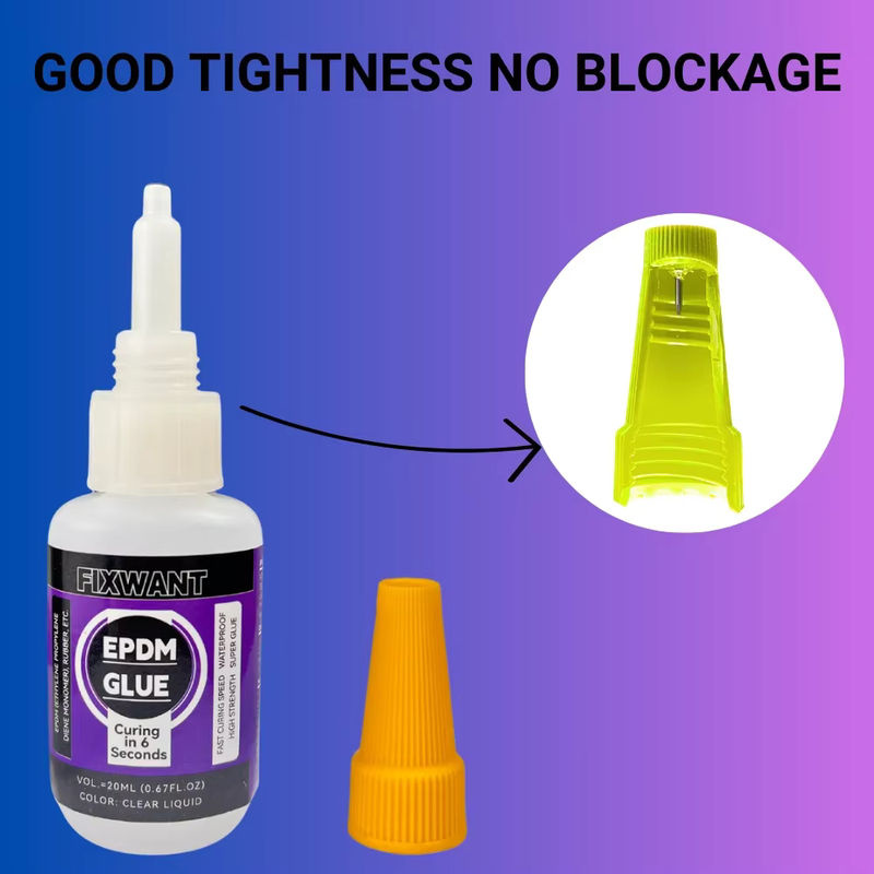 FIXWANT EPDM-Kleber transparent, 20 ml schnell trocknender Gummikleber für Kunststoff - Bild 3