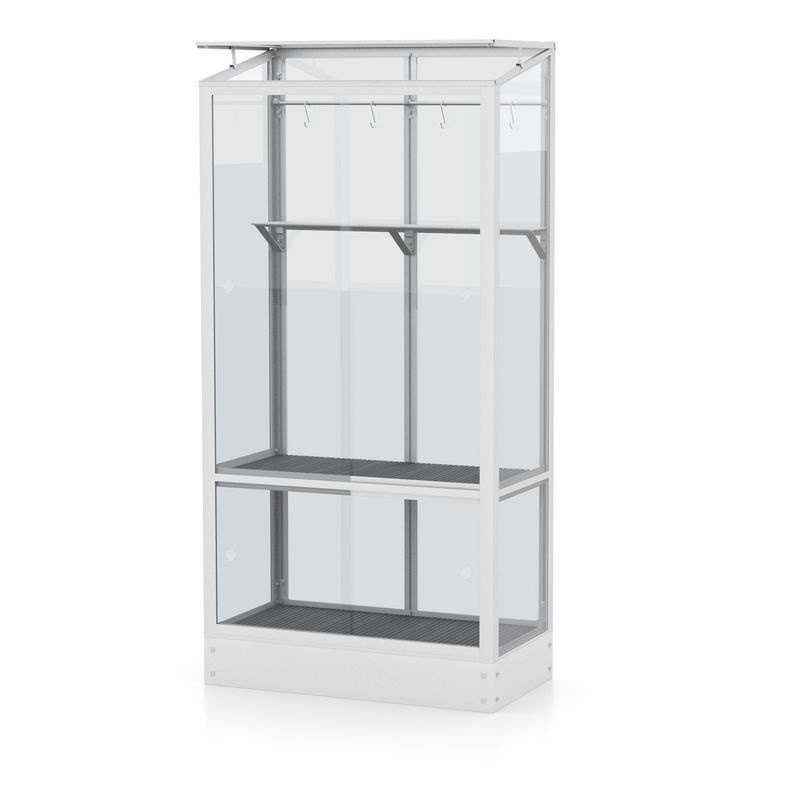 Vitavia Balkon- und Anlehn-Gewächshaus Stad aus eloxiertem Aluminium in Silber, B/T/H: 81,2 x 43 x 156 cm - Bild 2