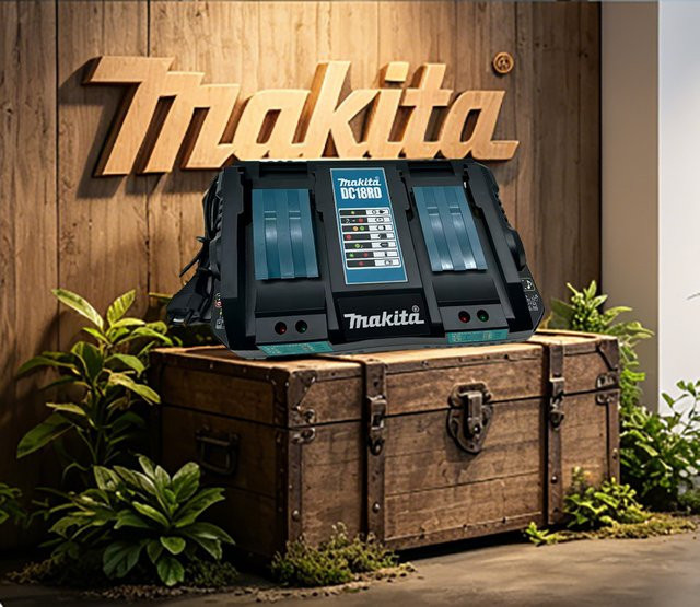 Makita DC18RC Schnellladegerät für 14,4V-18V LXT Akkus in Schwarz - Bild 1