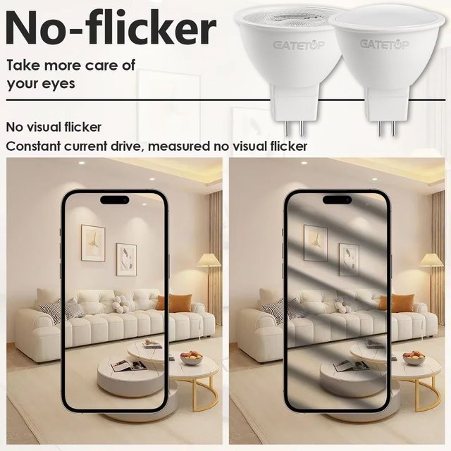 5 Stück LED-Strahler MR16 GU5.3 Niederspannung AC/DC 12V 24V, 8W, 800 lm, Weiß, Ersatz für 50W Halogenlampen - Bild 1