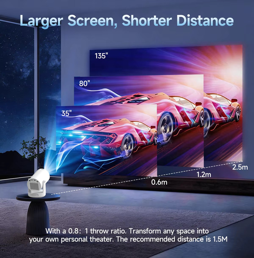 Magcubic HY320Pro Full HD Projektor mit Autofokus, Android 14 und 8K-Unterstützung, Weiß - Bild 3