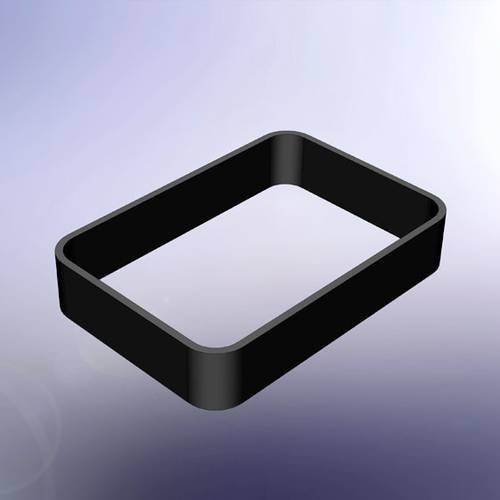 TEKO RWK-2.37 Rahmen aus TPU in Gelb und Schwarz, L x B x H: 80 x 56 x 15 mm - Bild 1