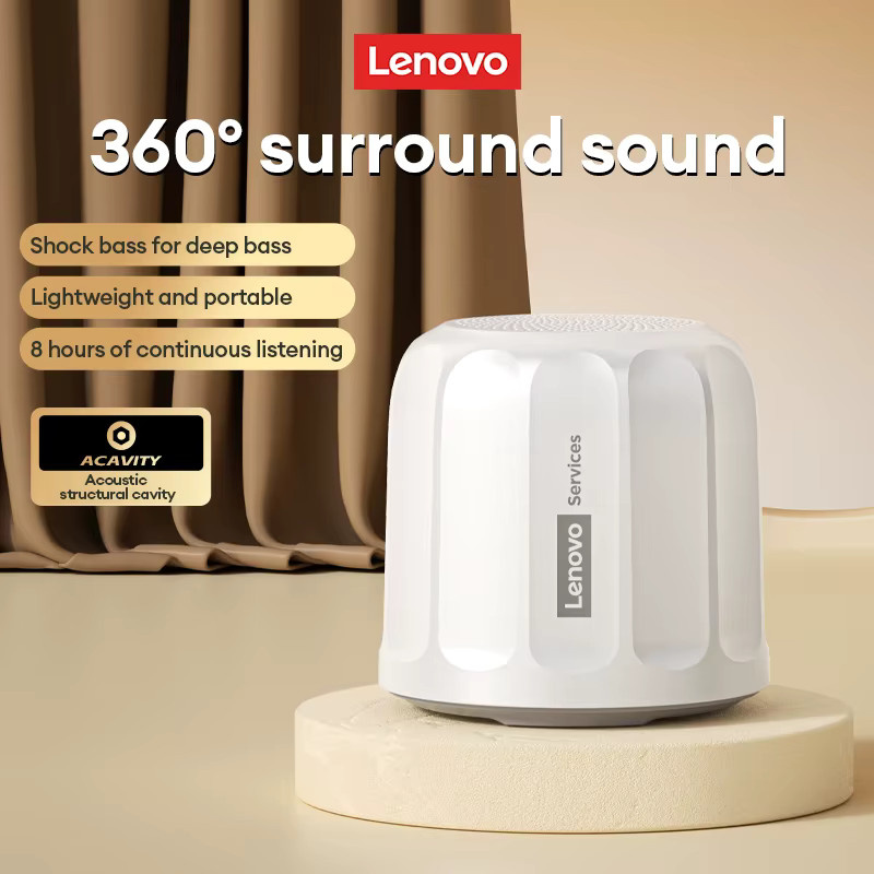 Lenovo HD107 Kabelloser Bluetooth V6.0 Stereo-Surround-Lautsprecher in Weiß mit TF-Karte und USB-Anschluss - Bild 4