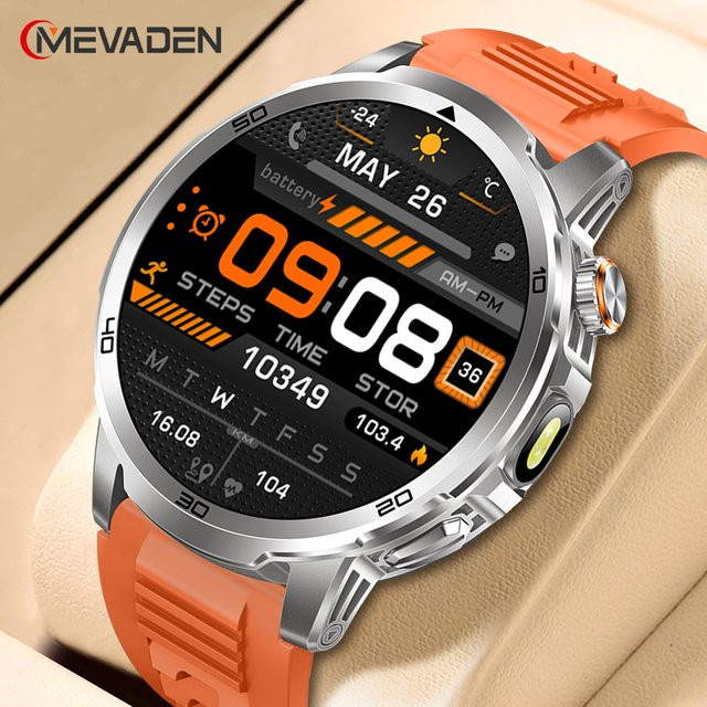 MEVADEN Smartwatch, Edelstahl, Schwarz, Herren - Bild 1