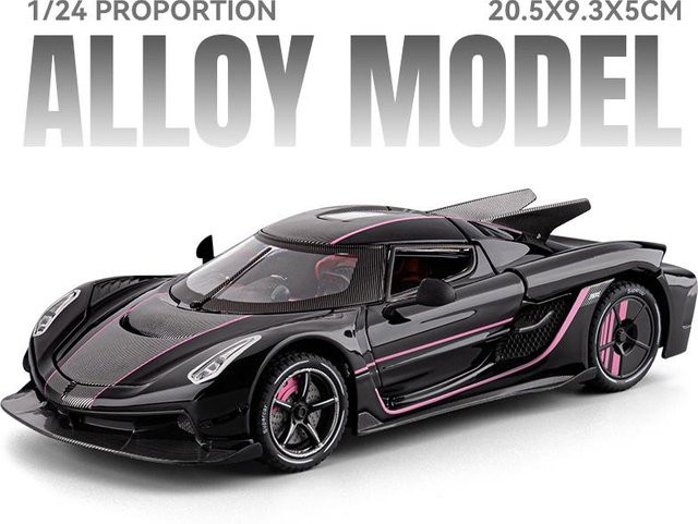 Linyi Toy Car Knsg Jesko Absolut One 1 Gemera Gt Supercar, Modellauto, 1:24, Metall, ab 14 Jahren - Bild 1