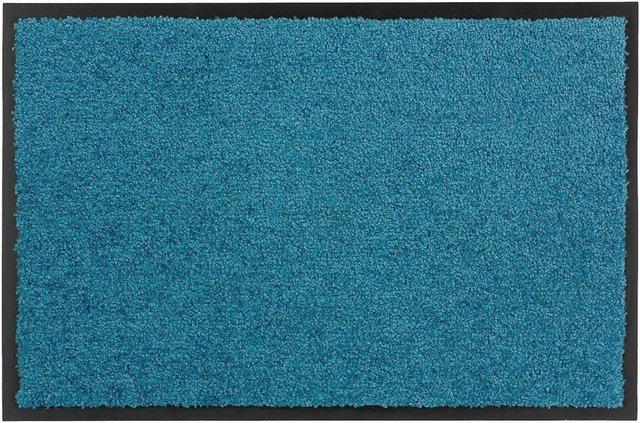 Schmutzfang Diamant Astra Rechteckiger Teppich in Grün und Türkis mit rutschfester Unterseite, B: 150 cm, T: 90 cm - Bild 1