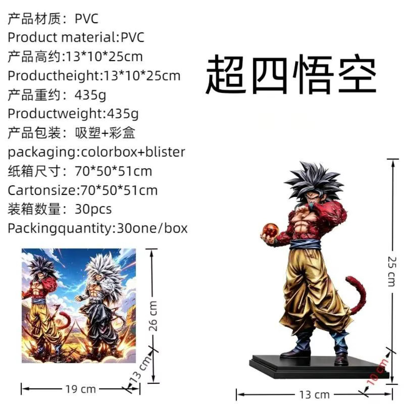 Bandai Dragon Ball Super Saiyan 4 Son Goku GK Figur, 25cm, Kunststoff - Bild 3