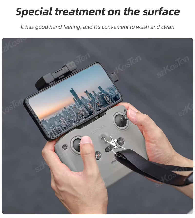 DJI Silikon-Schutzhülle für RC-N3, RC-N2 und RC-N1 Fernbedienungen sowie DJI Neo, Mini 4 Pro und Mini 4K inklusive Trageriemen in Schwarz - Bild 4