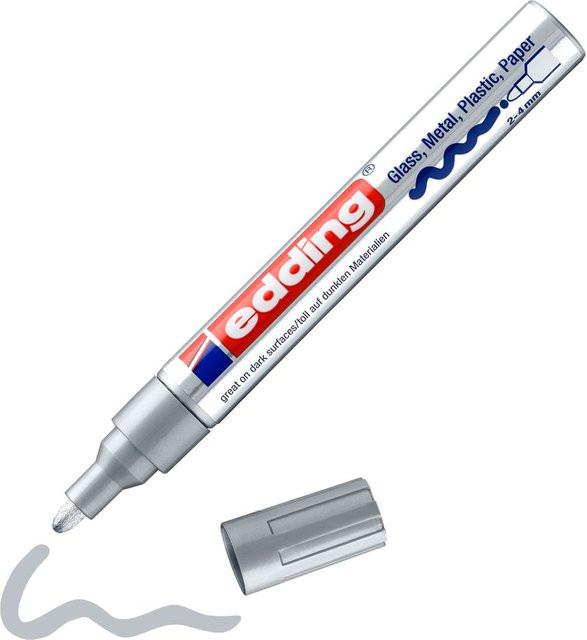 edding 750 Glanzlack-Marker Permanent in Silber mit Bullet-Spitze - Bild 1