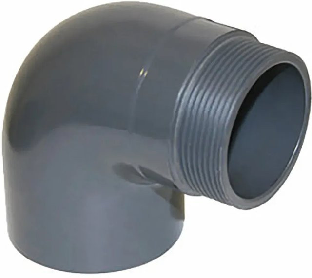 Summer Fun Winkel 90° aus PVC mit Klebemuffen Ø 50 mm - Bild 1