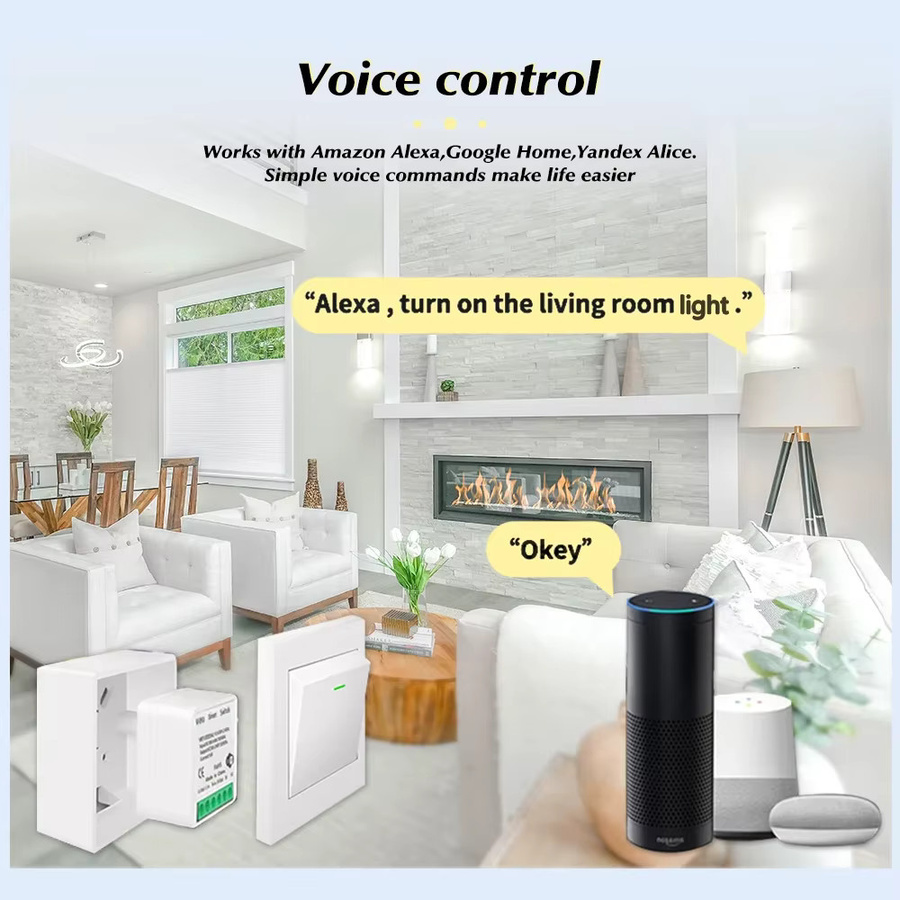Tuya Smart WLAN und Zigbee Mini DIY Hausautomationsmodul – 2-Wege-Steuerrelais in Weiß - Bild 2