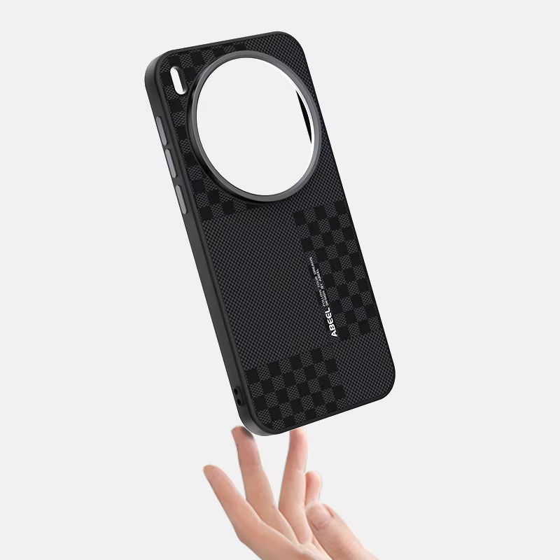 Stoßfeste Magnet-Lederhülle für Vivo X300, X200 Pro und X200 Ultra in Schwarz - Bild 2