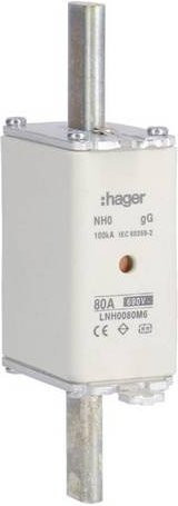 Hager NH-Sicherung LNH0080M6 80A Set aus 3 Stück in Weiß - Bild 1