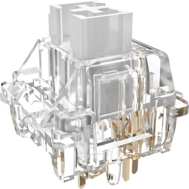 YUNZII Snow Linear Switches, 35 Stück transparente mechanische 5-polige Schalter für Hot-Swap-Gaming-Tastaturen und MX-Tastenkappen - Bild 1