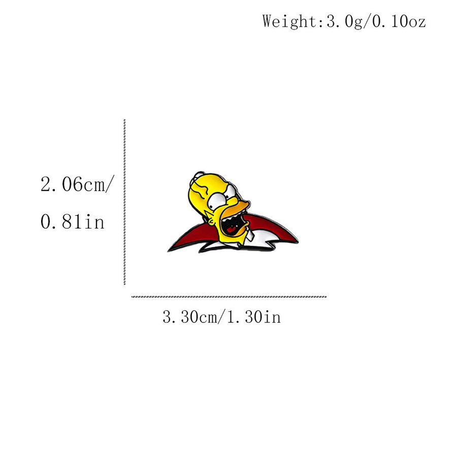 The Simpsons Pin-Set, Emaille, Metall, Bunt, Unisex - Bild 5