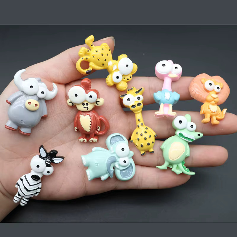 Bunte Kühlschrankmagnete im Tierstil mit Flamingo, Löwe, Leopard, Elefant und Giraffe aus Kunstharz für deine DIY-Dekoration - Bild 3