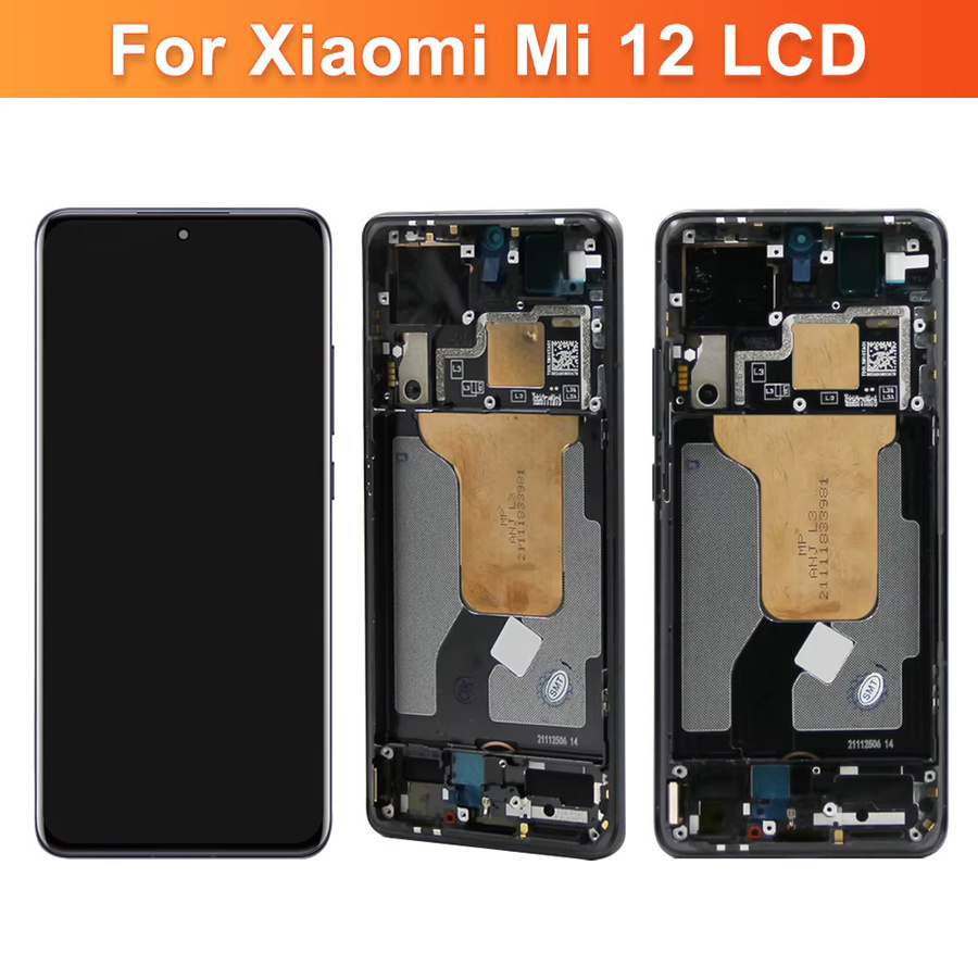 Xiaomi Mi 12 AMOLED Display Ersatz mit Rahmen in Schwarz für 6,28 Zoll Bildschirm - Bild 4