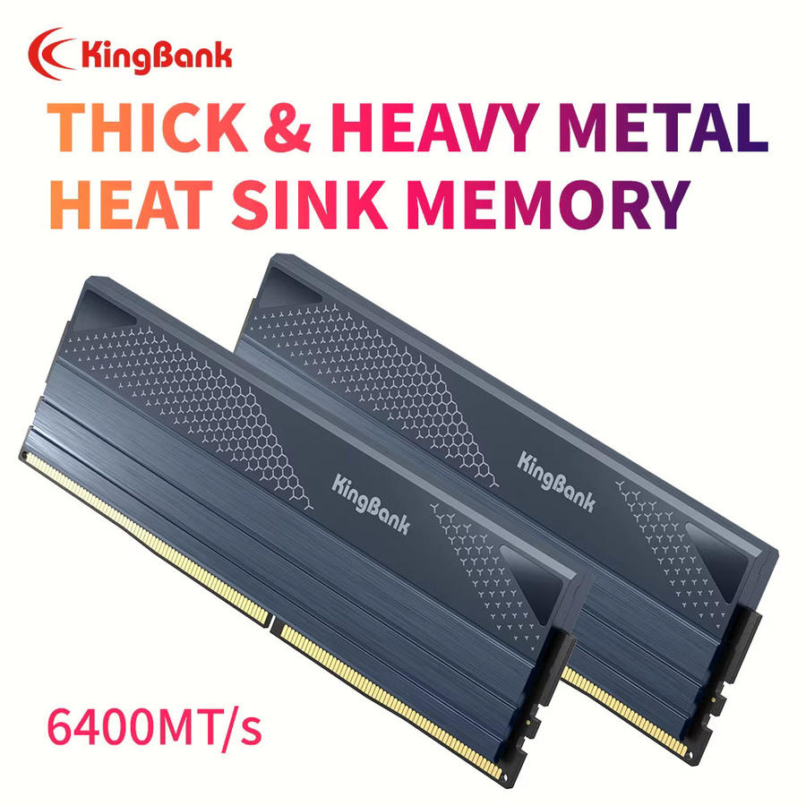 KingBank SOARBLADE KFXB Serie DDR5 RAM Kit 96GB 6400MHz Schwarz - Bild 3