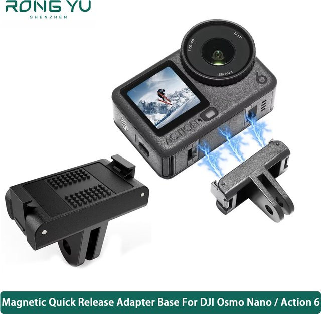 DJI Magnetischer Schnellwechseladapter für Osmo Nano Action und OSMO Action 6 in Schwarz - Bild 1