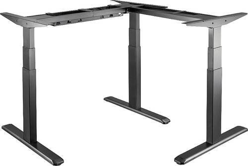 LogiLink Elektrisches Sitz-Steh-Schreibtischgestell in Schwarz mit vier Beinen, Höhe: 62,0 cm bis 128,0 cm, Breite: 120,0 cm, Tiefe: 62,0 cm - Bild 1
