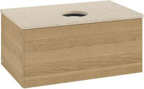 V&B Waschtischunterschrank Antao ohne Frontstruktur in Honey Oak, B/T/H: 80 x 36 x 50 cm - Bild 1