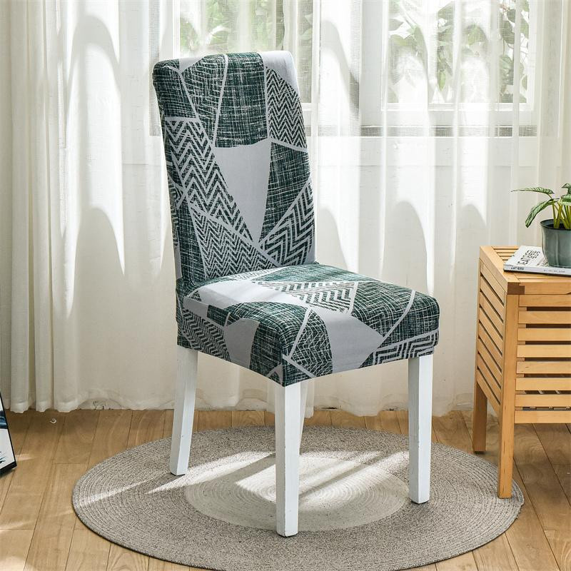 Housmife Stretch Stuhlbezug mit geometrischem Muster aus elastischem Spandex in Multicolour für Esszimmer und Gastronomie - Bild 2