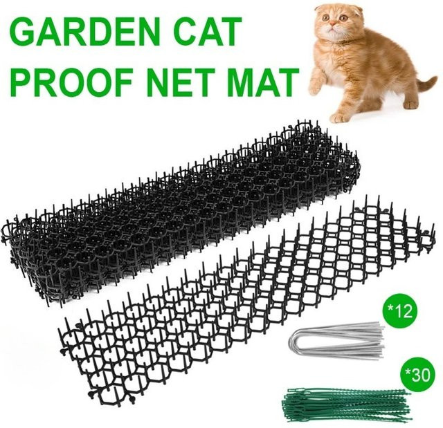 KEMORELA Katzenabwehrmatte in Schwarz als Dornenstreifen zur Abwehr von Katzen beim Graben und Klettern - Bild 1