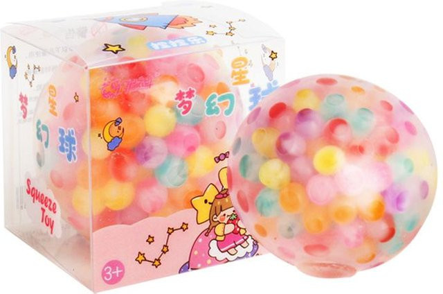 Discover Intime Regenbogenperlen Druckball, Knetspielzeug, 6cm - Bild 1
