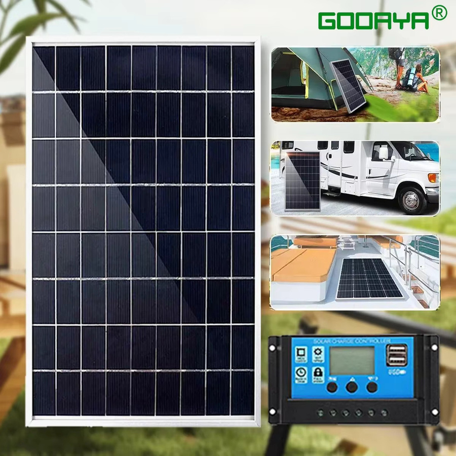 SNQP Solarpanel Set mit 100 A Controller für Camping, Wohnmobil und Zuhause, 12 V Photovoltaik Power Bank Kit mit Schnellladegerät, 300 W/600 W - Bild 6