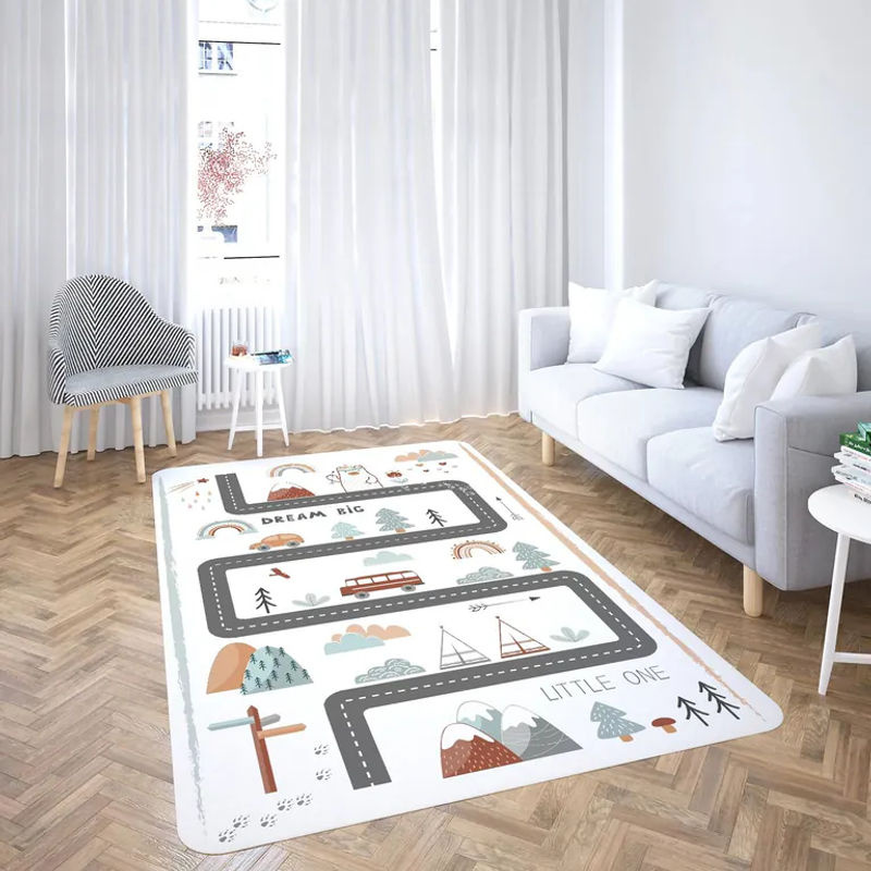 Rutschfeste Spielmatte aus Flanell für Kinderzimmer und Wohnräume von BC-Warm Home, B/B: 40 x 60 cm, maschinenwaschbar - Bild 2