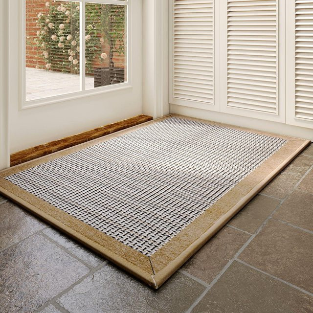 Rutschfeste und schmutzabweisende Eingangsmatte in Beige, B/B: 44 x 75 cm - Bild 1